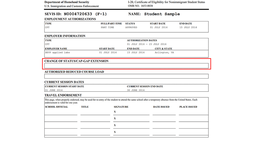 cap gap extension 2021