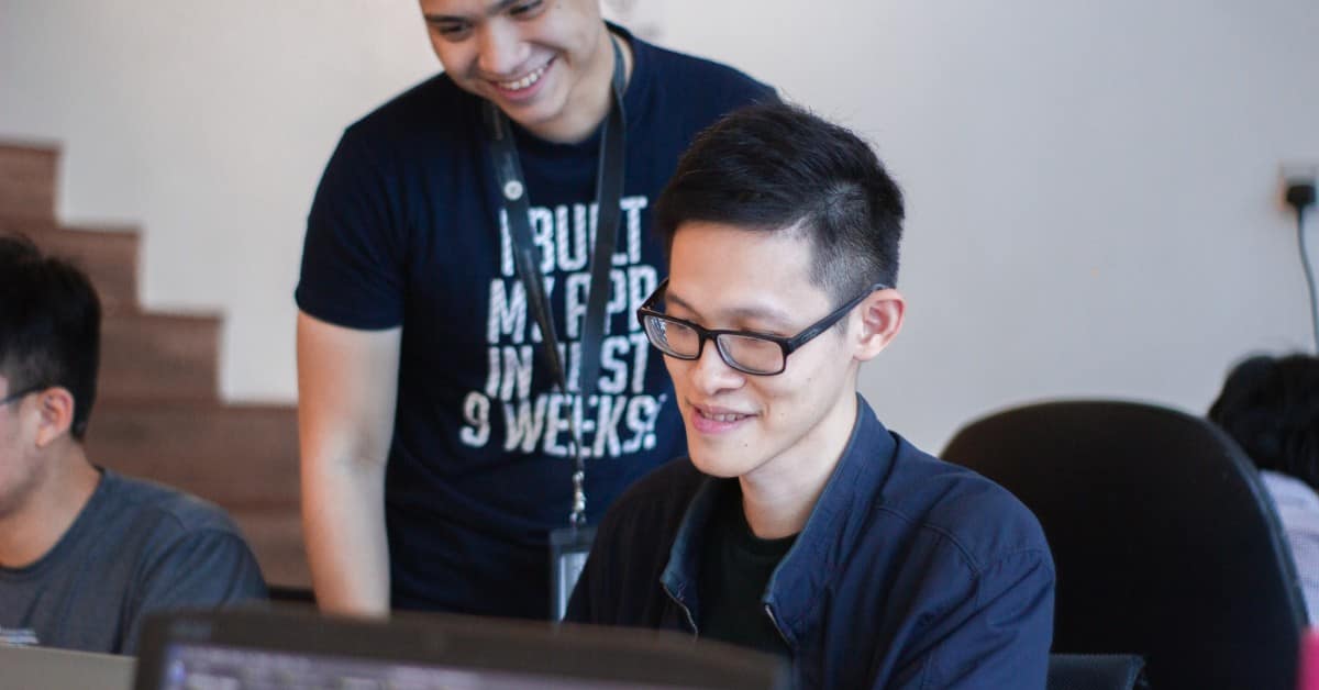 A student using a computer to perform a job similar to an F1 CPT jobs