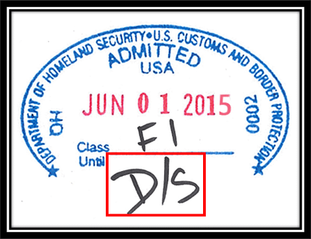 Admitted Until DS Failing to check the admission stamp is a big mistake international students make after entering the US
