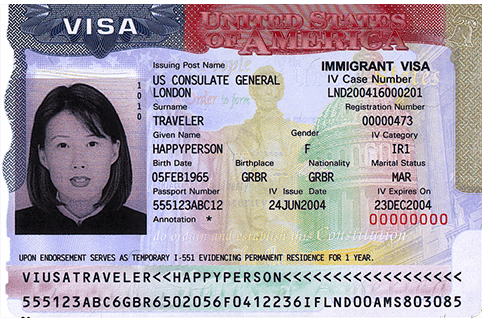 US Visa showing A-Number as Registration Number