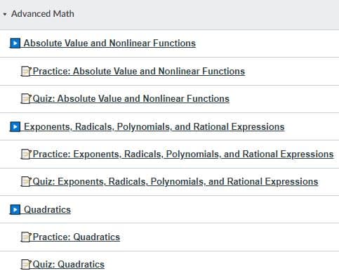 Kaplan Digital SAT Course Sample Breakdown of a Math Section Module