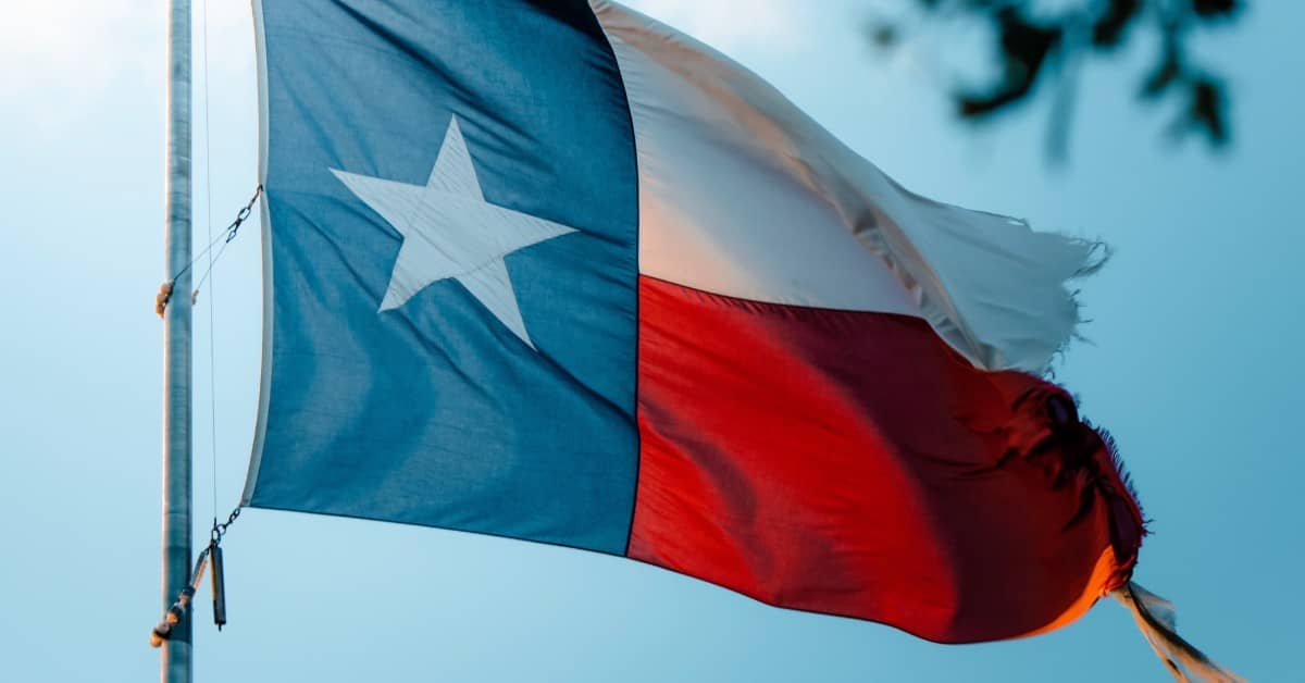 Flag of Texas where there is no income tax
